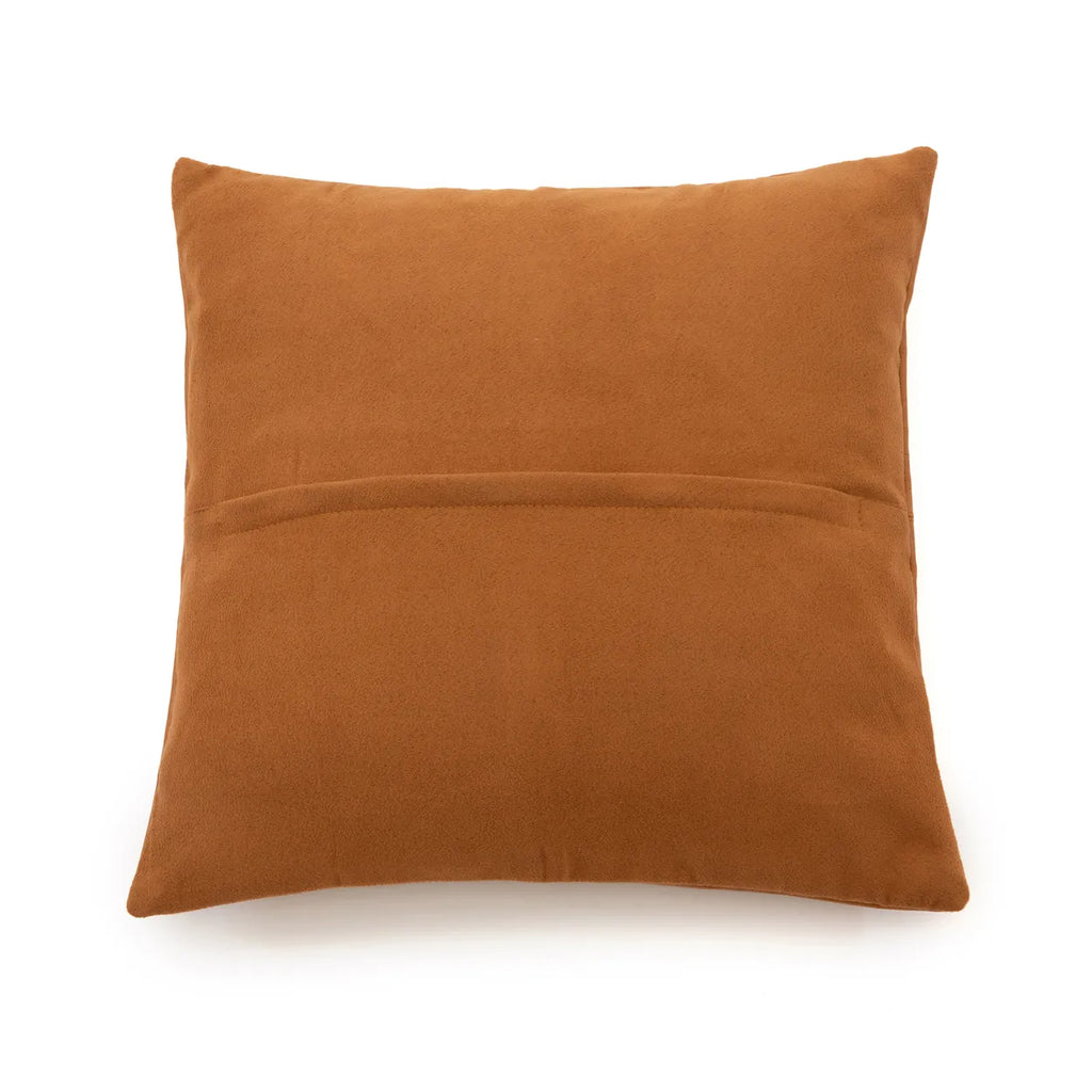 Four Panel Leather Cushion Cover - Camel - 40x40