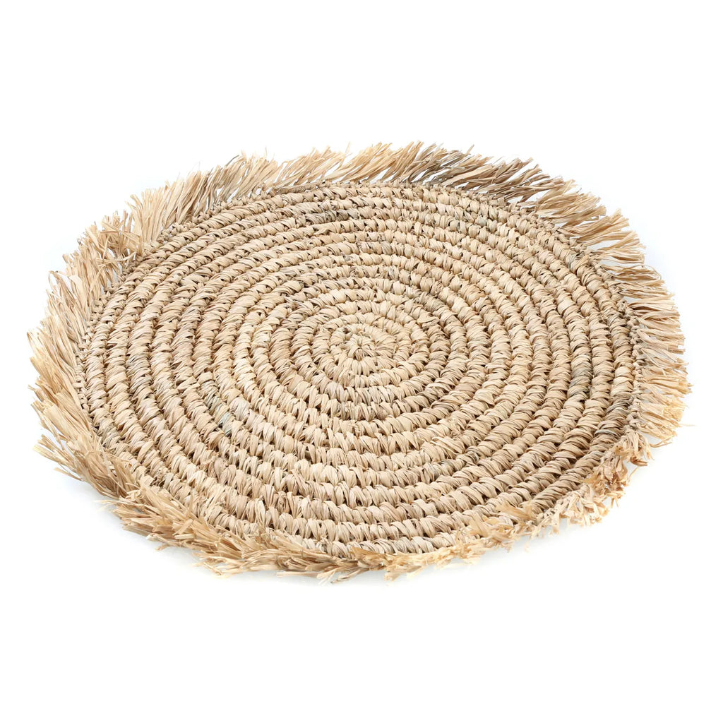 The Fringe Raffia Placemat Round - Natural