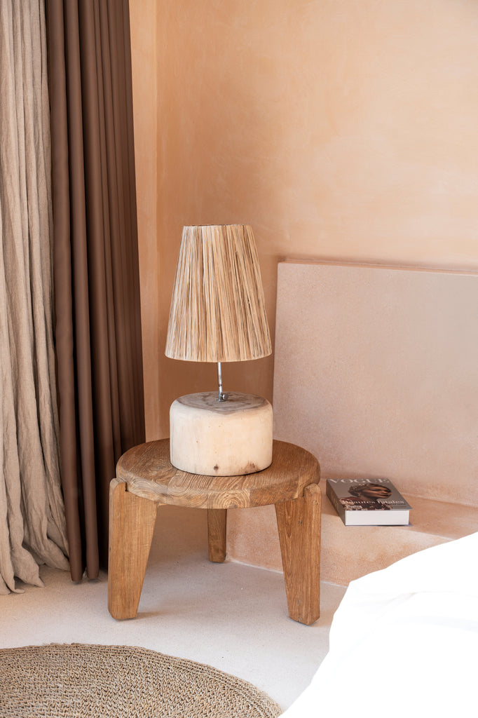 The Grass Teak Wood Table Lamp - Natural