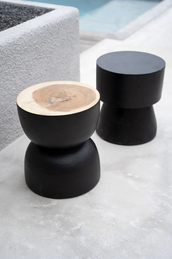 The Karbun Stool - Black Natural