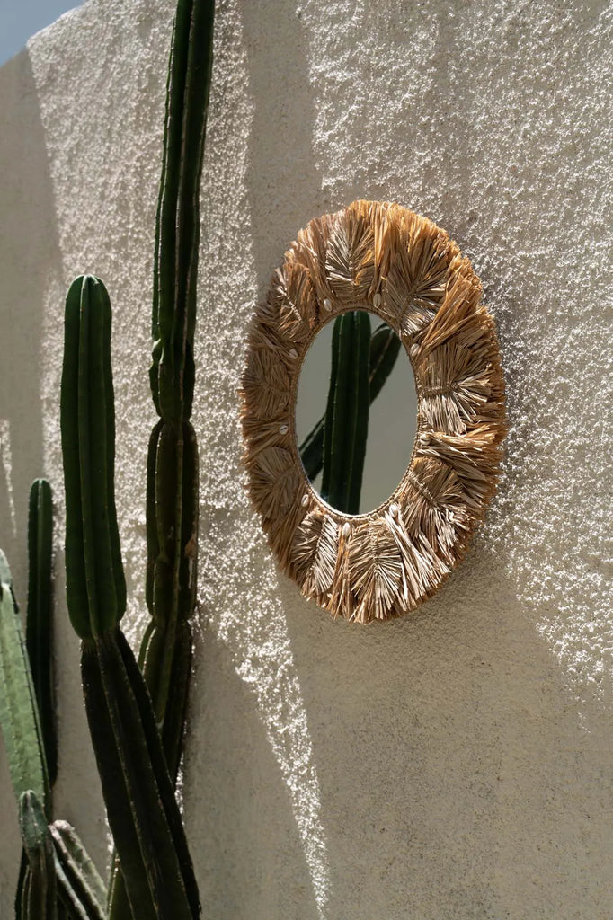 The Palm Tree Mirror - Natural - M