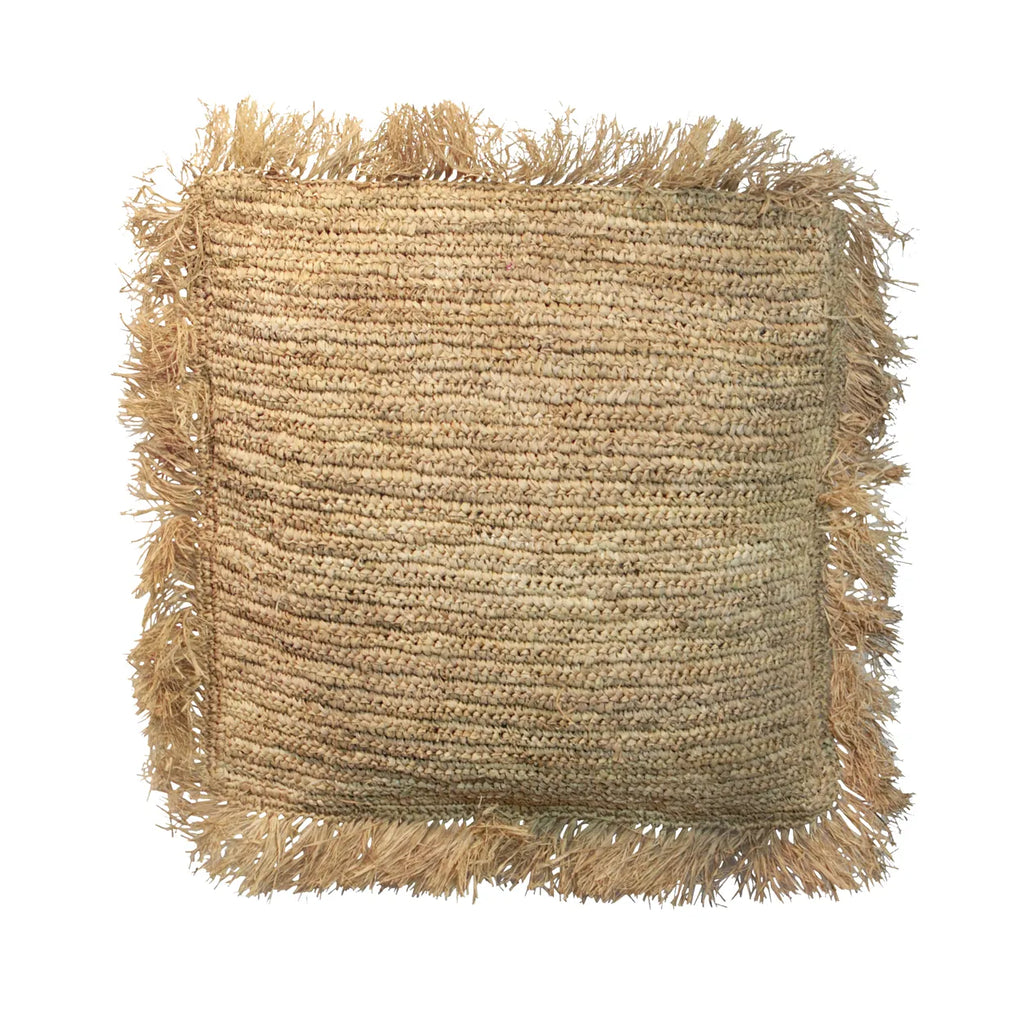 The Raffia Cushion Cover Square - Natural - 60x60