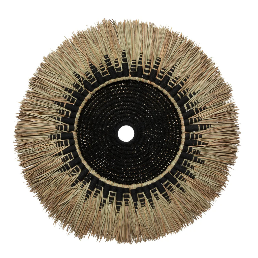 The Raffia Macramé Wall Deco - Black Natural