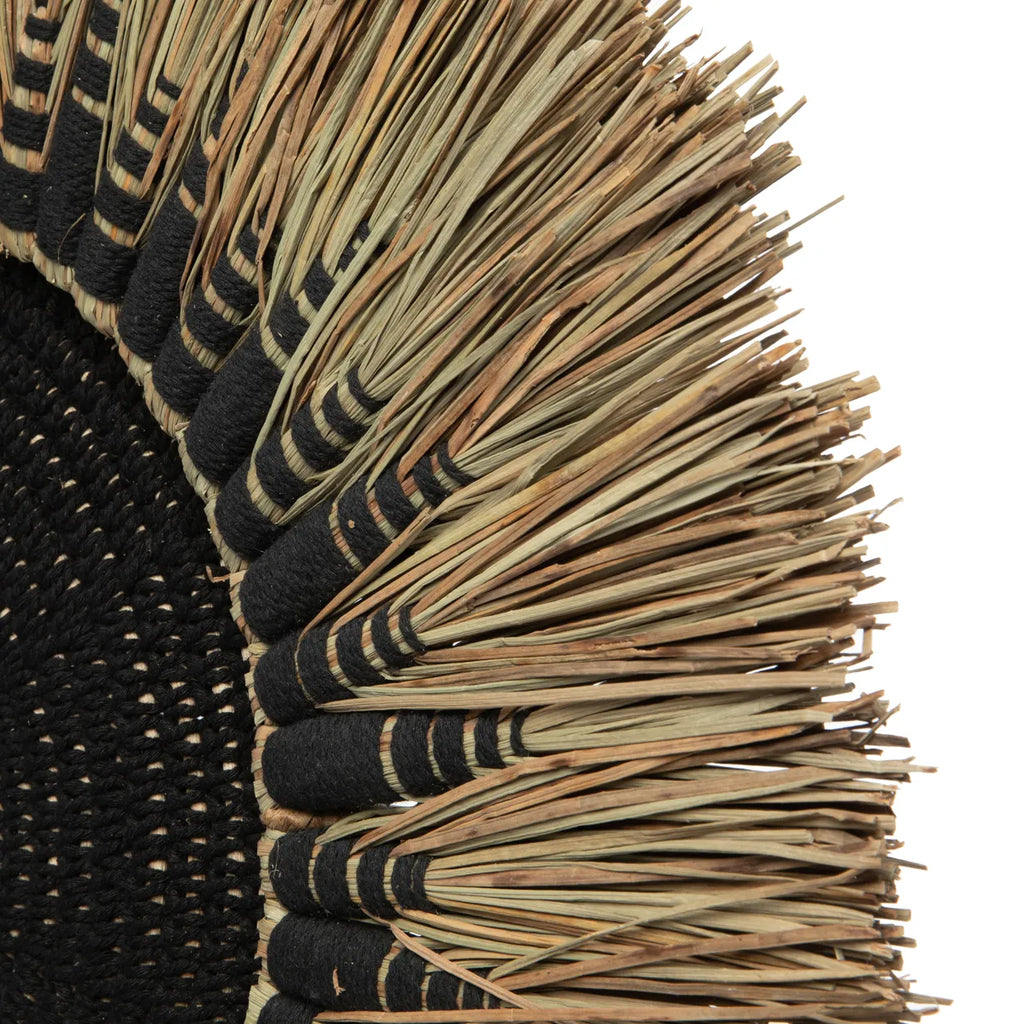 The Raffia Macramé Wall Deco - Black Natural