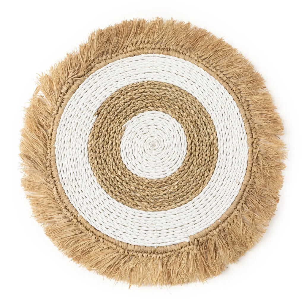 The Seagrass Raffia Placemat - Natural White