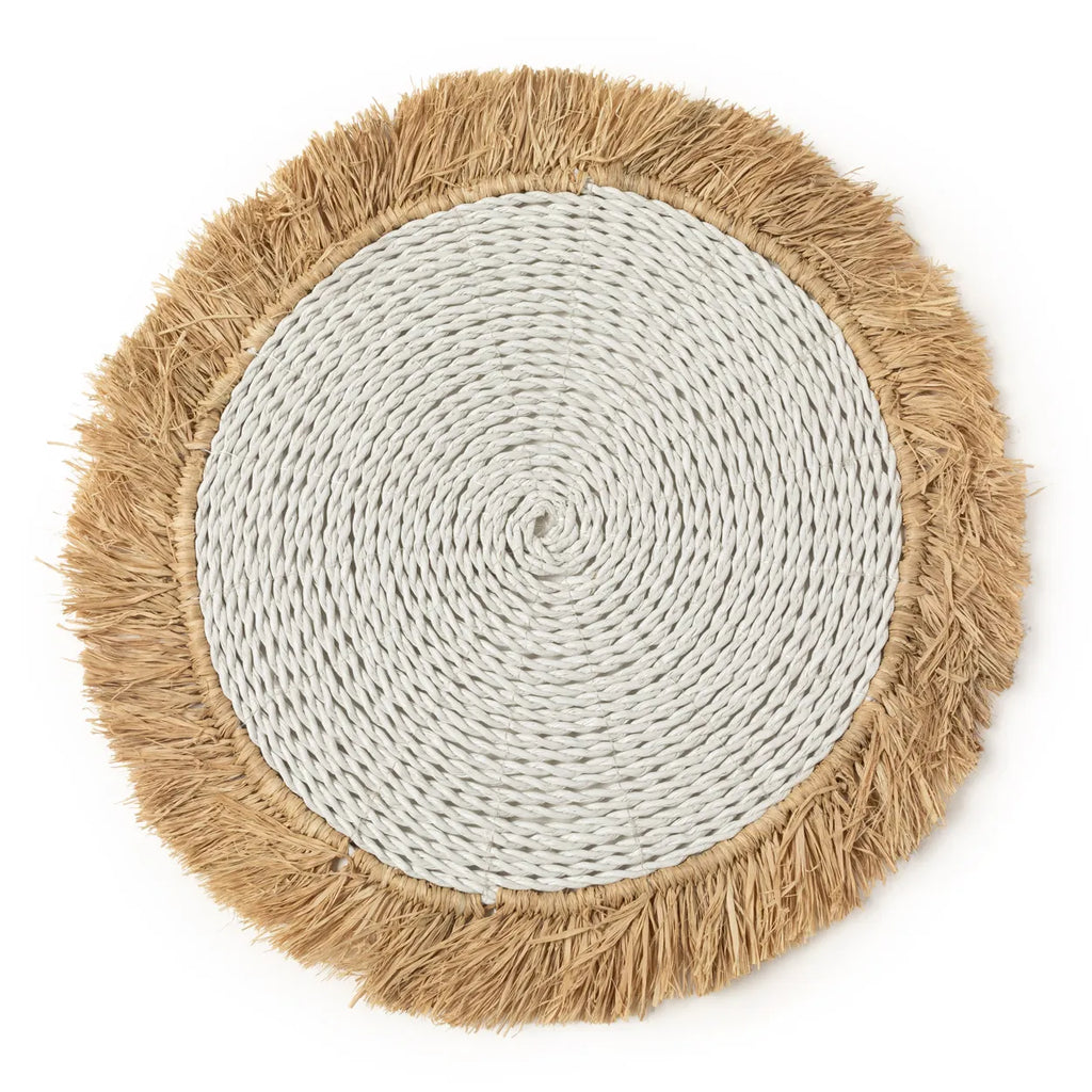 The Seagrass Raffia Placemat - White Natural