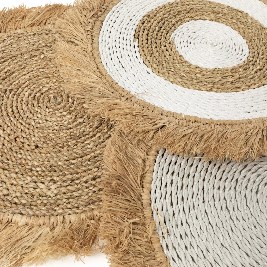 The Seagrass Raffia Placemat - White Natural