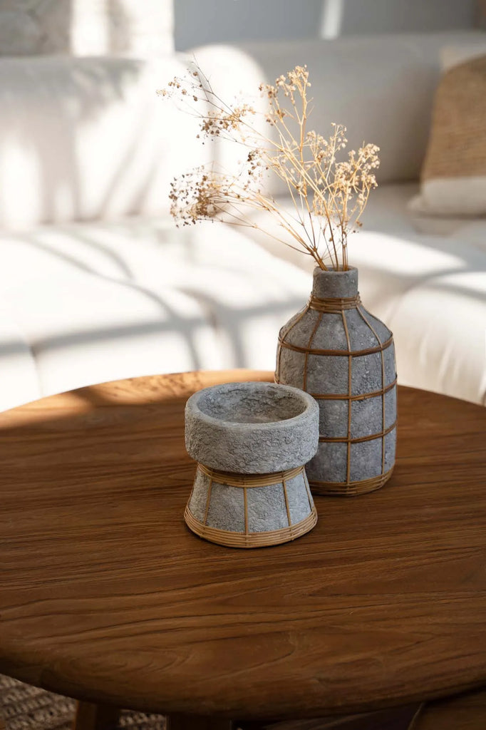 The Serene Candle Holder - Concrete Natural - S