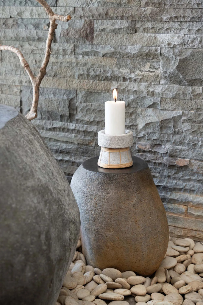 The Serene Candle Holder - Concrete Natural - S