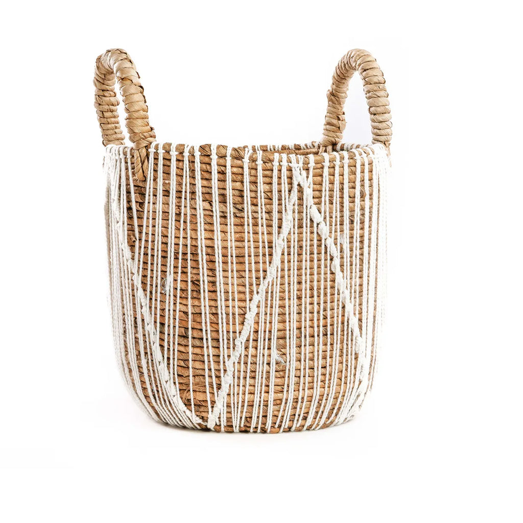 The Straight Stitched Macrame Basket - Small