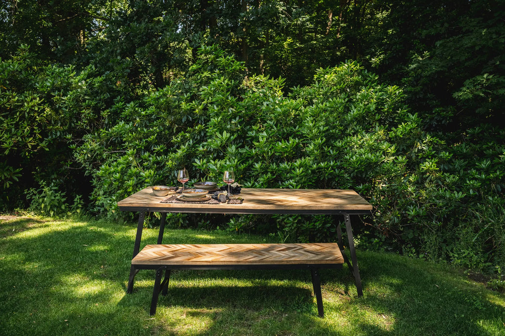 The Herringbone Bench - Natural - 150