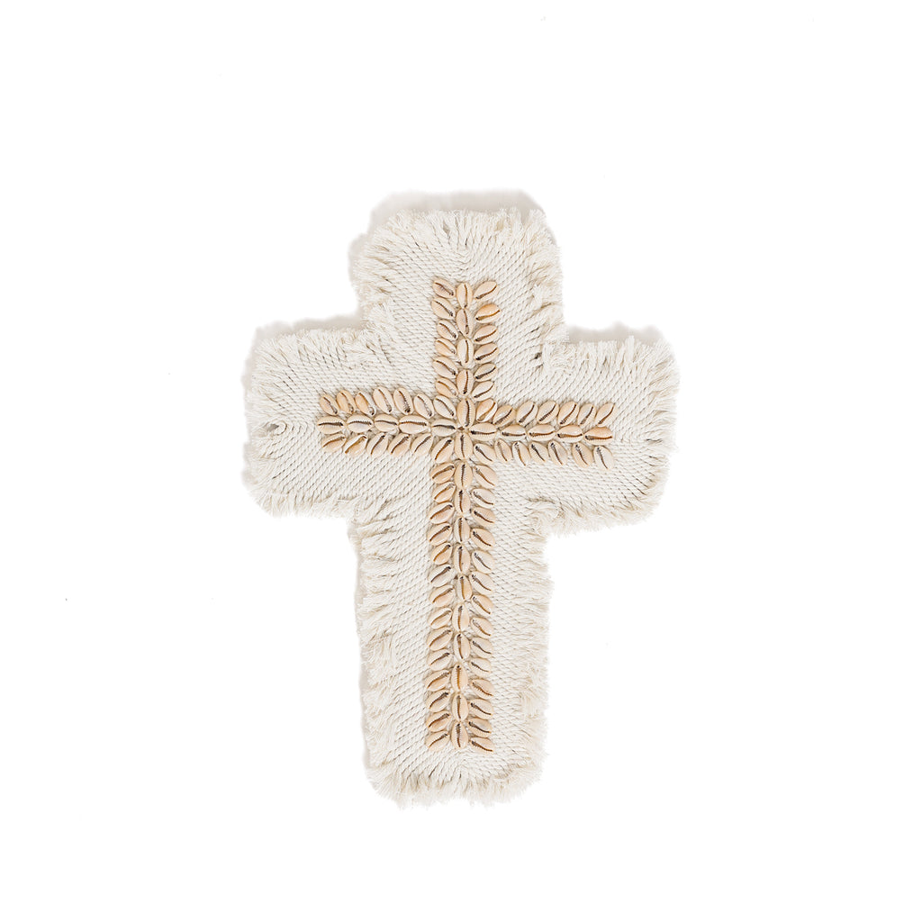 The Macrame Cross - White