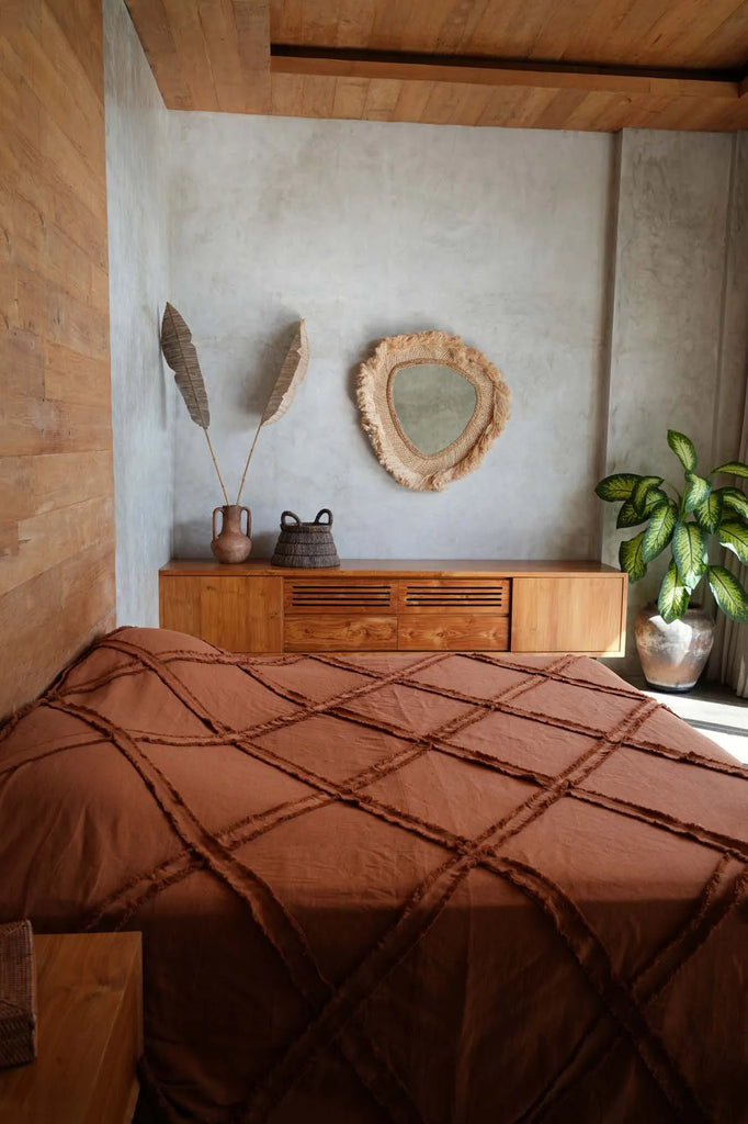 The Berber Bed Throw - Terracotta