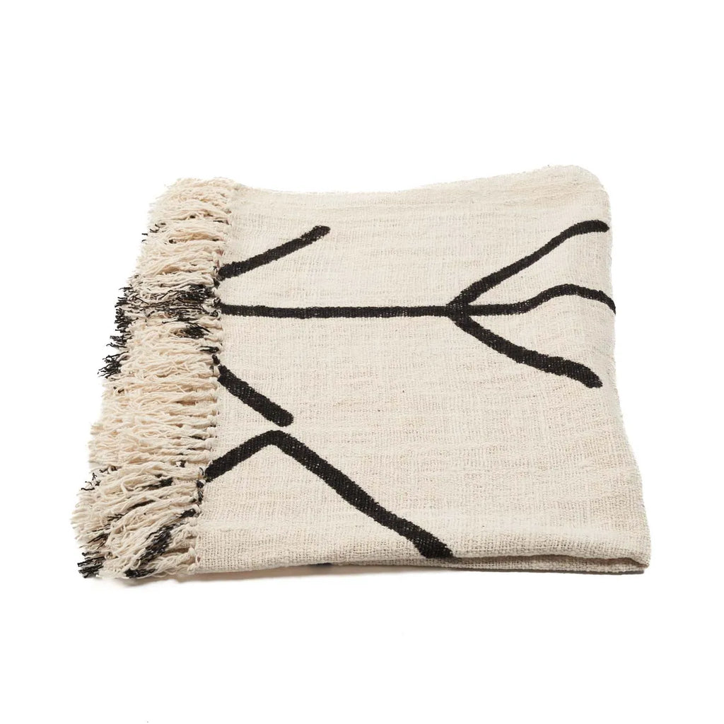 The Evil Eye Bed Throw - Natural Black